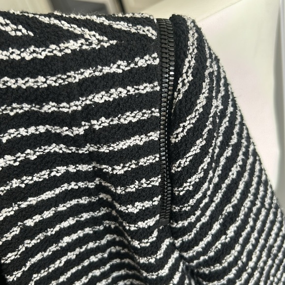 Theory Purposeful Stripe Yaisa Z Jacket Open Front Blazer Black White Women S - Picture 13 of 17